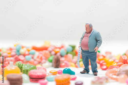 肥満が気になる中年男性（3D） 