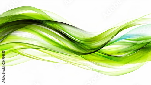 Abstract green and black waves flowing design background modern digital art concept