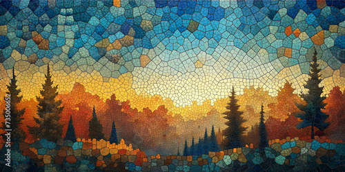 abstract mosaic art background