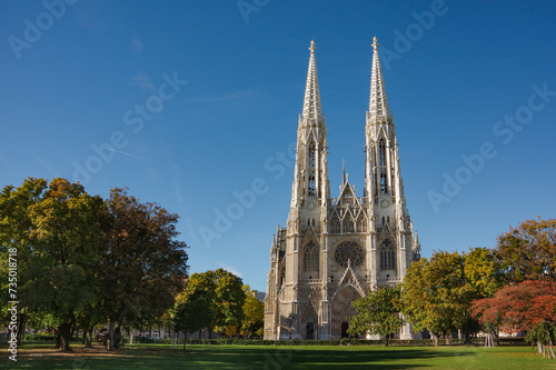 Votivkirche Neo-Gothic Catholic Church. Vienna, Austria