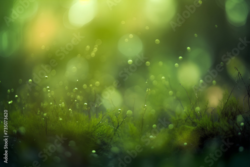 rain drops on the grass made by midjourney