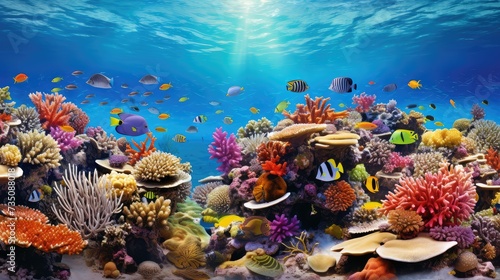 ocean colorful coral reef