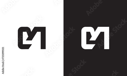 CM logo, monogram unique logo, black and white logo, premium elegant logo, letter CM Vector minimalist