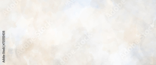 Watercolor vector texture background. Hand drawn blue and beige abstract vector illustration for background. Template for design. Vintage grunge surface. Empty blank. Blue sky and clouds.