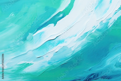 Blue and Green Abstract Painting Background