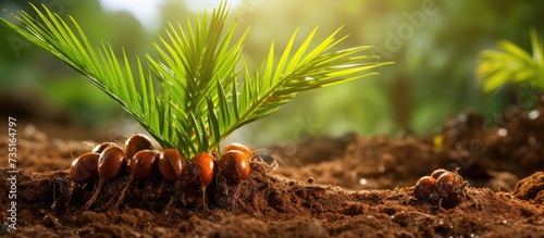 Oil palm plants are the main producer of palm oil as the main ingredient for making cooking oil Young oil palm plants like soil with lots of humus and organic elements and abundant water