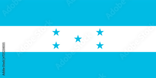 Honduras flag in official colors and proportion correctly vector