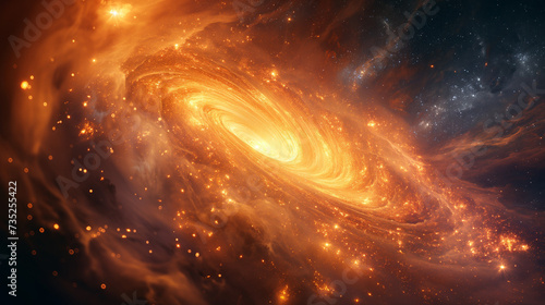 Galactic Spiral in Cosmic Glow
