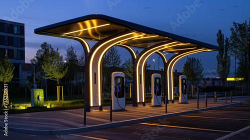 borne de station de recharge électrique en libre-service pour véhicule 100% électrique ou hybride en ville 
