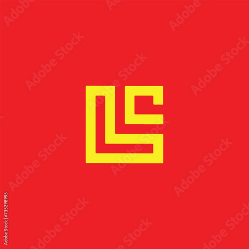 letters lc logo design vector