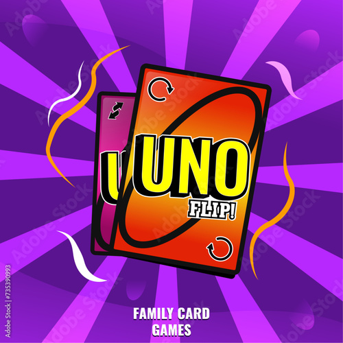 Banner/icon of the popular family game "UNO Flip" 