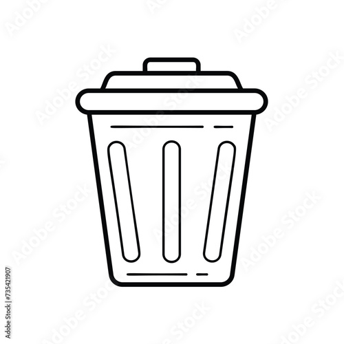 delete icon with white background vector 