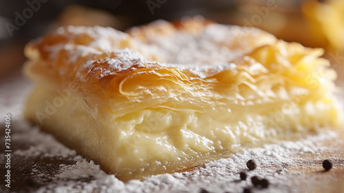 Bougatsadiko - Greek Custard-filled Pastry Snapshot Image