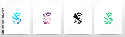 Concentric Circles Ripples Signal Letter Logo Design S