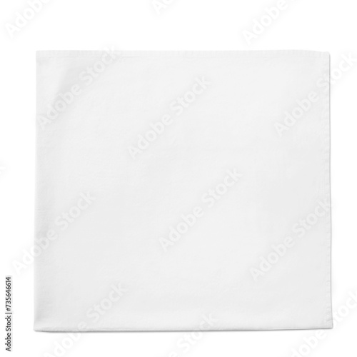 Pastry concept of white napkin isolated on plain backgound , suitable for food project.