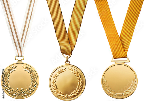 gold medal isolated on white