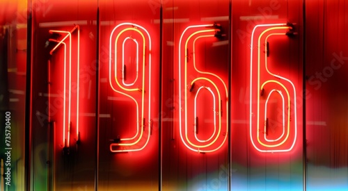 Rustic retro 1966 Neon Sign