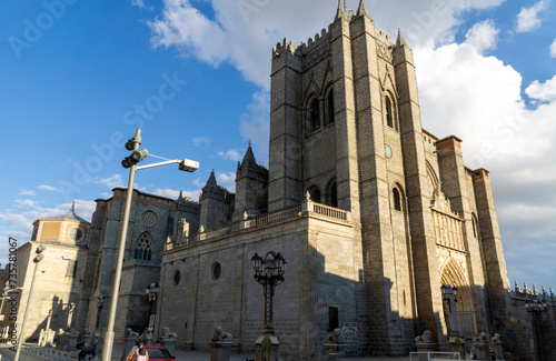 Avila Cathedral, transitional Romanesque style (11th-15th centuries). Castile and Leon, Spain.