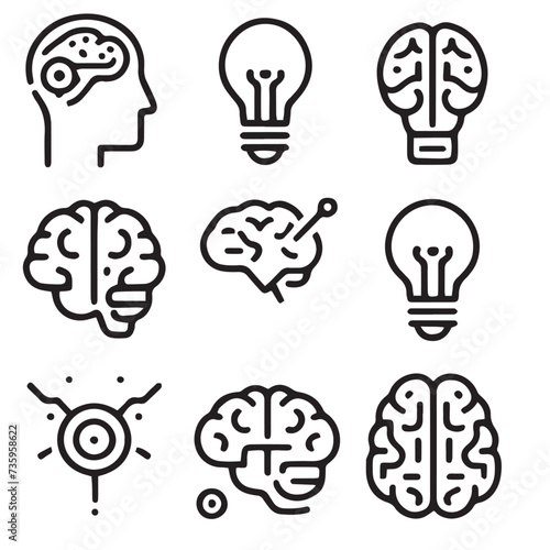 set of icons of ideas