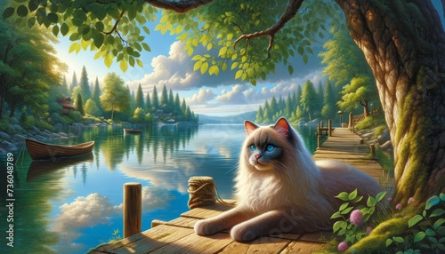 Tonkinese Cat's Lakeside Leisure