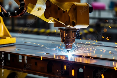 laser welding robot precisely joining metal components