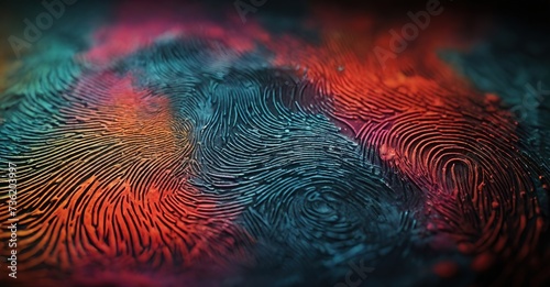 colorful fingerprint on the background
