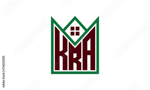 KRA initial letter real estate builders logo design vector. construction ,housing, home marker, property, building, apartment, flat, compartment, business, corporate, house rent, rental, commercial