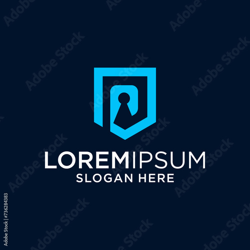 lock logo design graphic template