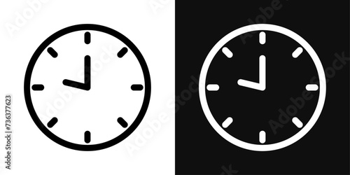 Clock icon set. Vector illustration