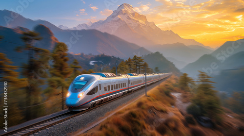 Fast train traverses majestic Himalayas, a marvel of engineering