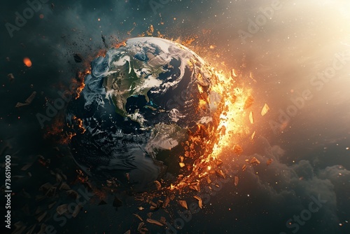 planet Earth destroyed, global disaster