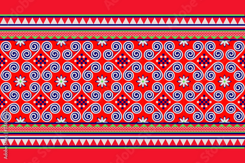 Ethnic pattern for decoration textiles Hmong style