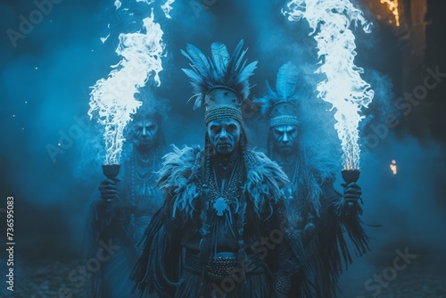 Wild ritual dances, rites, tribal festivals, religious pagan traditions, dark ceremonies spiritual