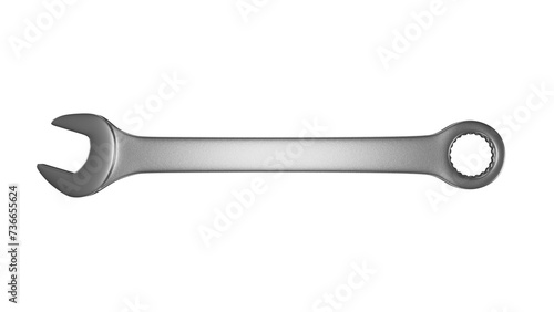 Metal wrench isolated on transparent and white background. Wrench concept. 3D render