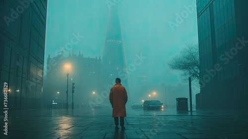 Elusive Orange Figure Evades UK Finance in Mysterious London Fog