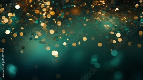 a blurry image of a blue and gold background