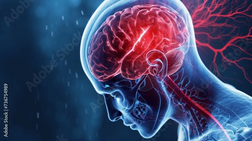 A stroke or a brain attack. occurs when something blocks blood supply to part of the brain or when a blood vessel in the brain bursts. In either case, parts of the brain become damaged or die