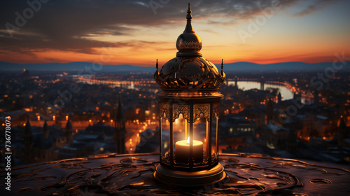 arabic lantern for ramadan concept background