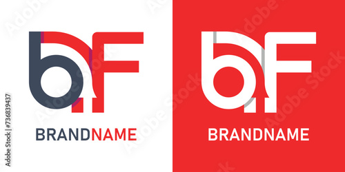 vector letter bf logo design