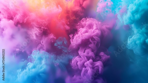 Colorful cloud of smoke. Abstract background. 3D rendering illustration