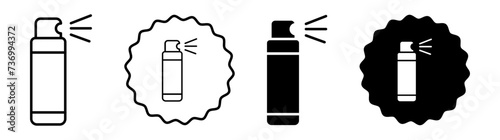Air freshener set in black and white color. Air freshener simple flat icon vector