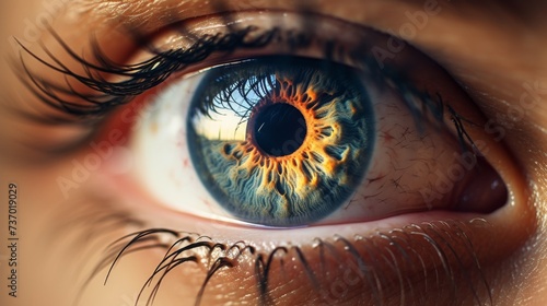 Close-Up of a Majestic Human's Eye