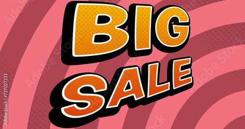 Image of big sale text on pink circles