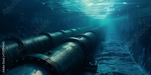 Underwater Pipeline For Oil And Gas Transportation In The Deep Blue Sea