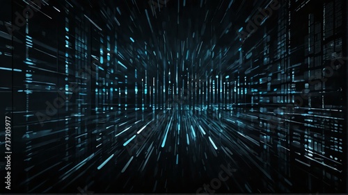 Abstract black theme futuristic fade computer technology business background from Generative AI