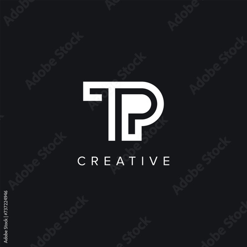 Alphabet Letters TP PT Creative Logo Initial Based Monogram Vector Icon.