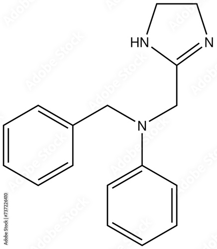 Antazolin Arzneistoff Strukturformel Vektor