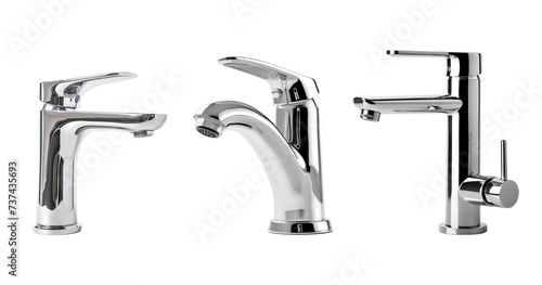Modern chrome faucet set