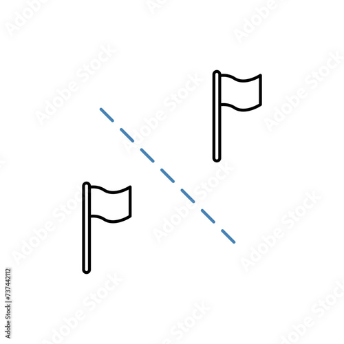 border concept line icon. Simple element illustration. border concept outline symbol design.