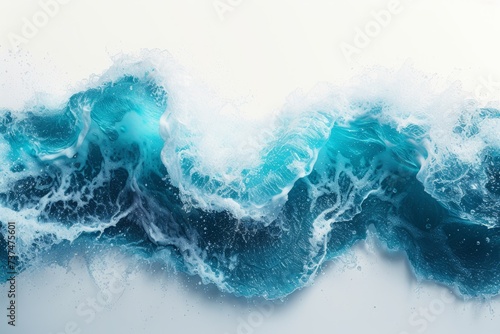 Blue and white ocean wave illustration